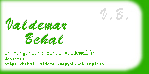 valdemar behal business card